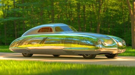 Illustration de la redécouverte d'une McQuay-Norris streamliner longtemps considérée disparue.