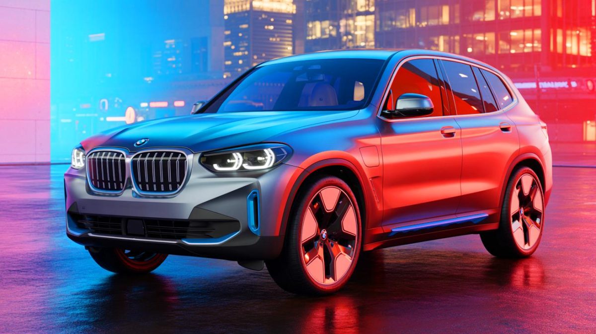 Illustration de la fuite d'images du nouveau BMW iX3 avant sa présentation officielle.